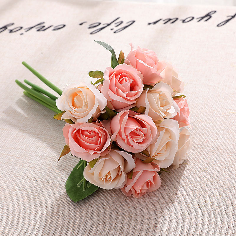 Artificial Rose Bouquet For Living Room Indoor Decoration And Wedding