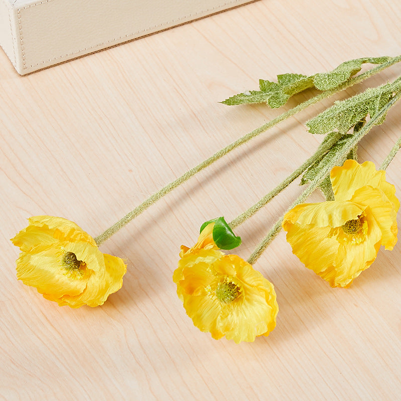 Artificial Poppy For Living Room Indoor Decoration And Wedding