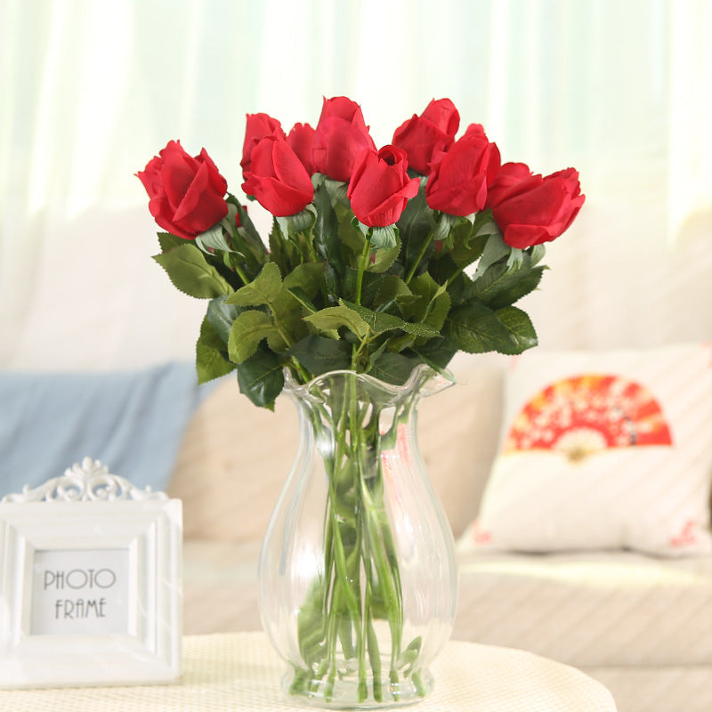 Artificial Rose Bud For Living Room Indoor Decoration And Wedding