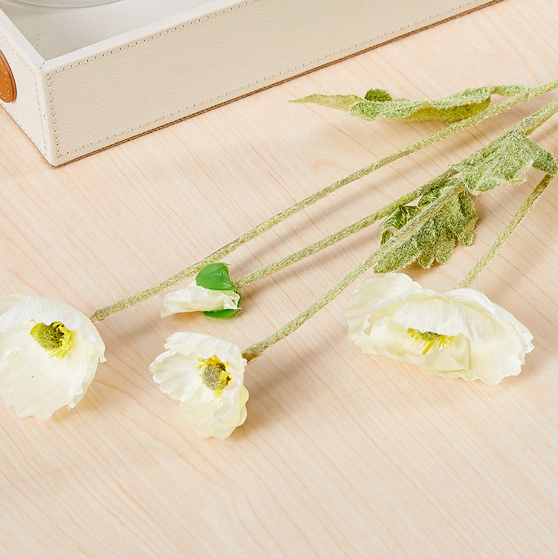 Artificial Poppy For Living Room Indoor Decoration And Wedding