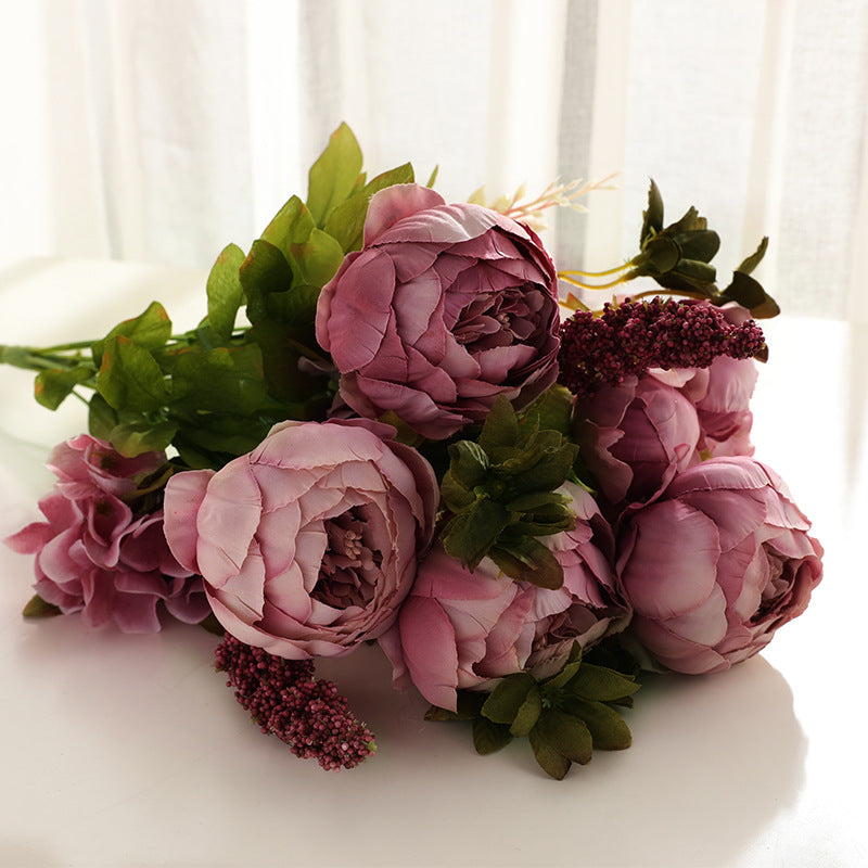 Artificial Peony For Living Room Indoor Decoration And Wedding