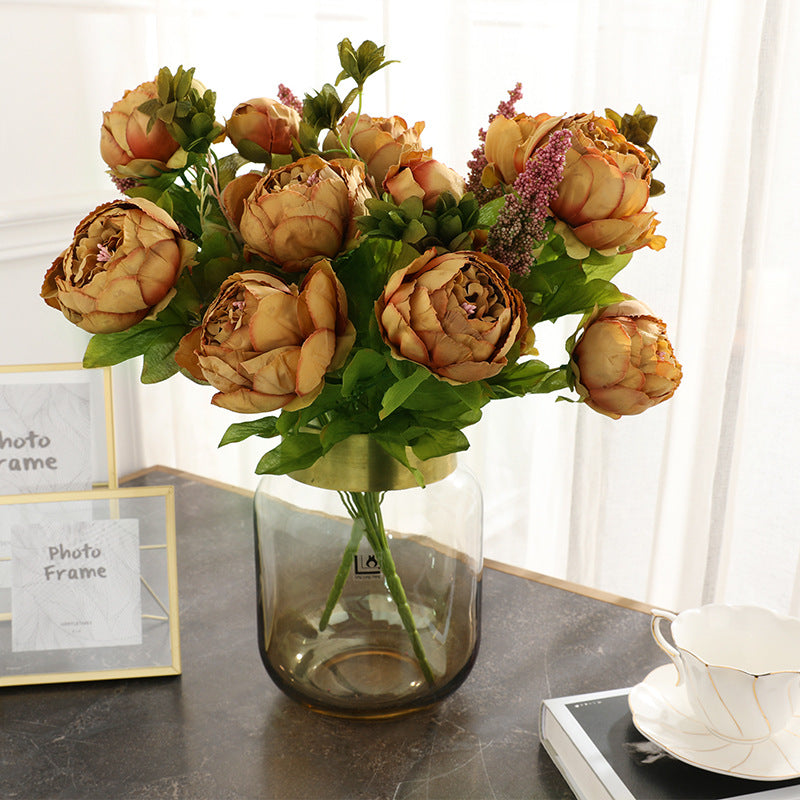 Artificial Peony For Living Room Indoor Decoration And Wedding