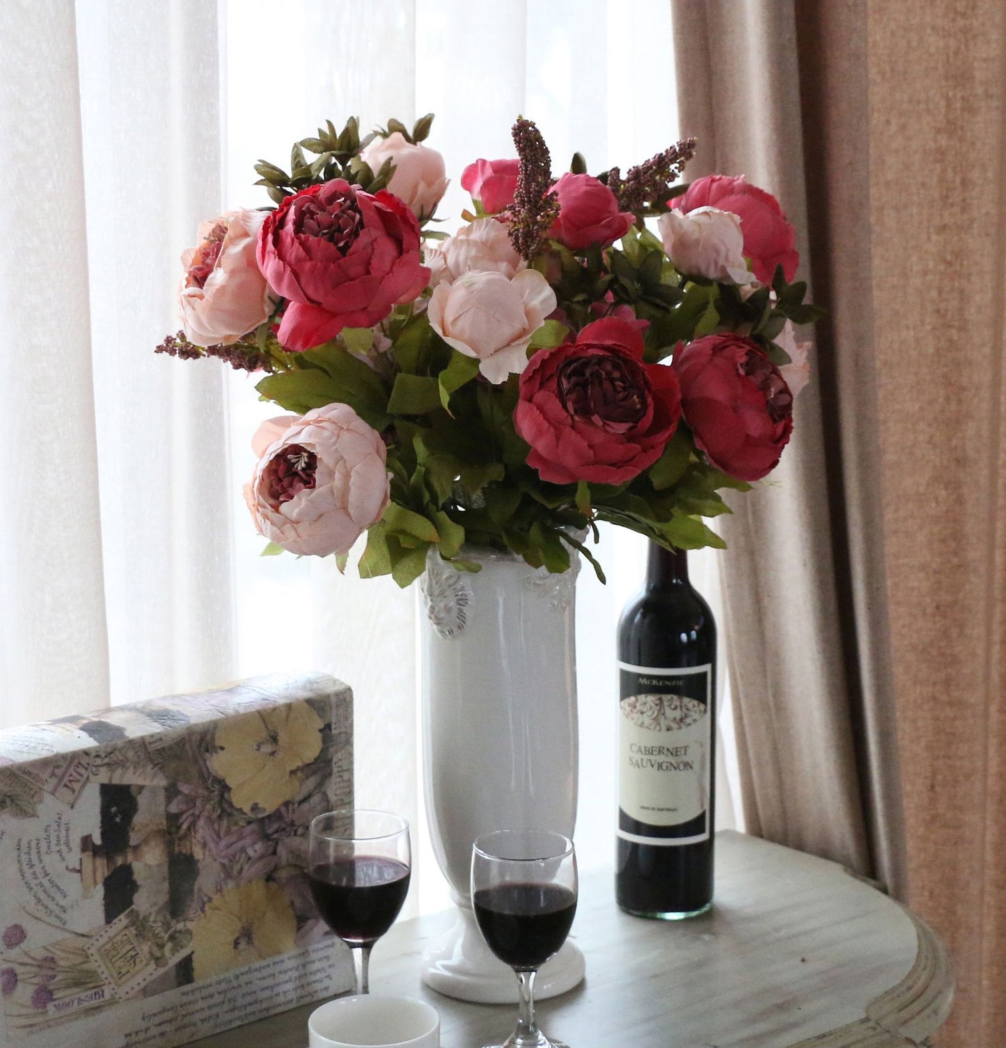 Artificial Peony For Living Room Indoor Decoration And Wedding