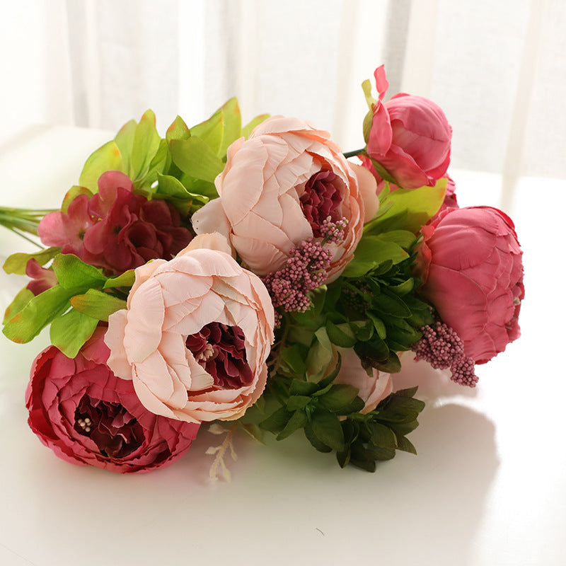 Artificial Peony For Living Room Indoor Decoration And Wedding