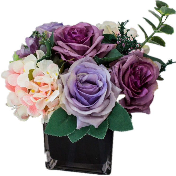 Rose Dream Series - Artificial Silk Flowers Bouquet Arrangement For Living Room And Indoor Decoration