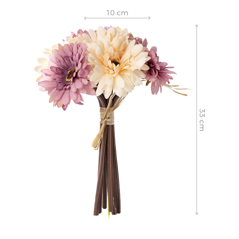 Artificial Gerbera Bouquet For Living Room Indoor Decoration And Wedding
