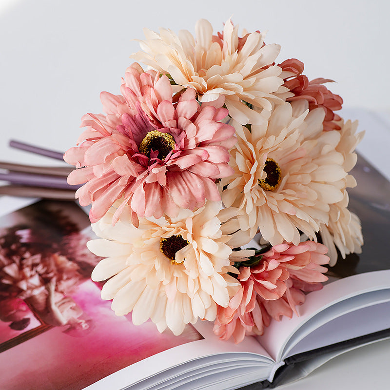 Artificial Gerbera Bouquet For Living Room Indoor Decoration And Wedding