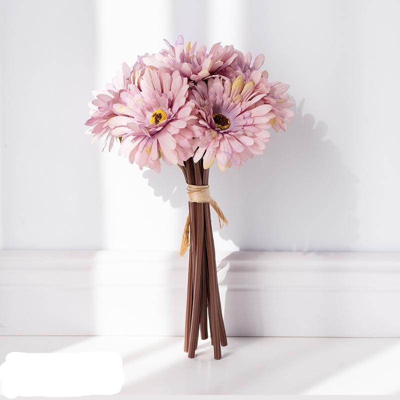 Artificial Gerbera Bouquet For Living Room Indoor Decoration And Wedding