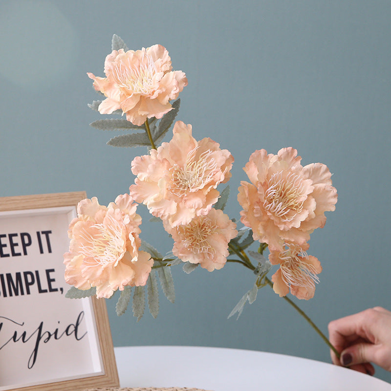 Artificial 6 Heads Peony For Living Room Indoor Decoration And Wedding