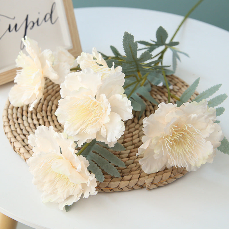 Artificial 6 Heads Peony For Living Room Indoor Decoration And Wedding