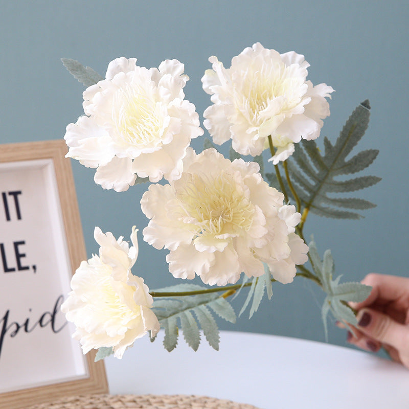 Artificial 6 Heads Peony For Living Room Indoor Decoration And Wedding