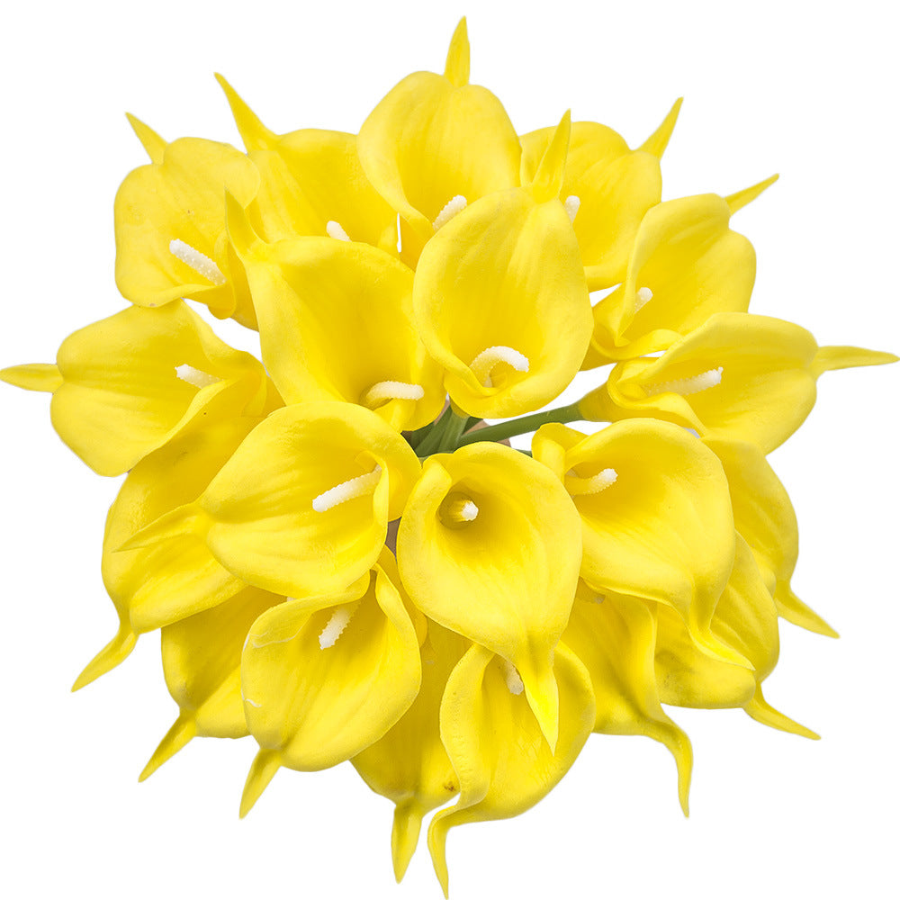 Artificial Calla Lily Bridal For Living Room Indoor Decoration Wedding Bouquet Head Real Touch Flower Bouquets