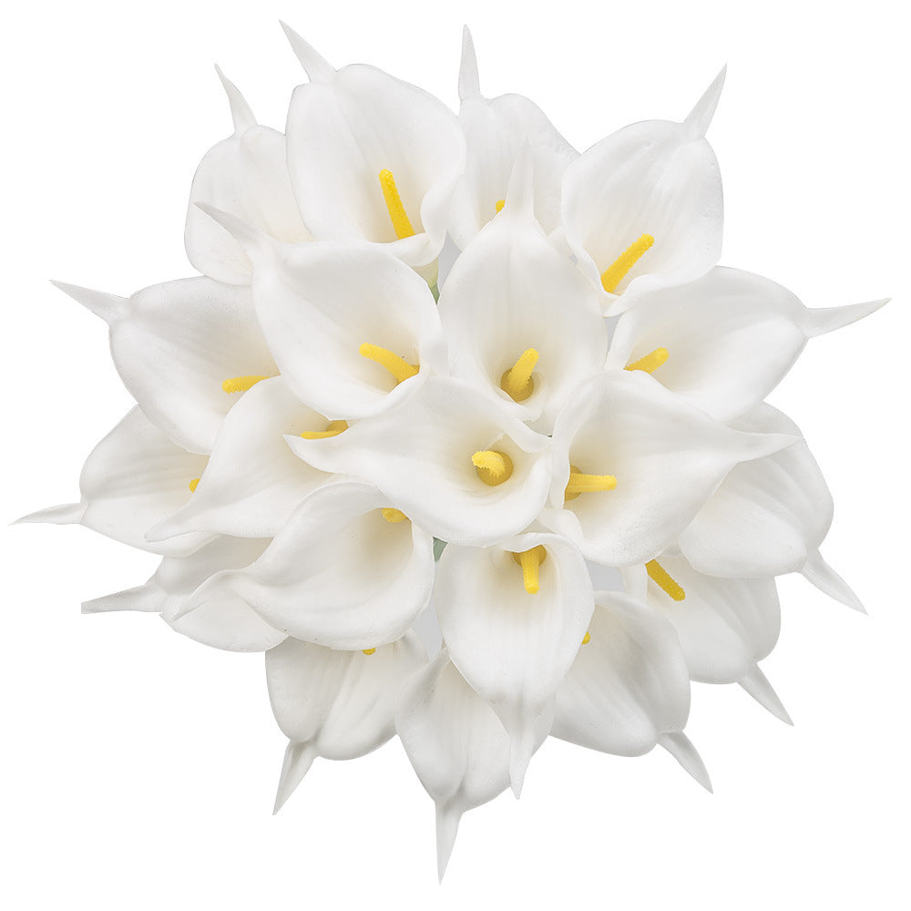 Artificial Calla Lily Bridal For Living Room Indoor Decoration Wedding Bouquet Head Real Touch Flower Bouquets