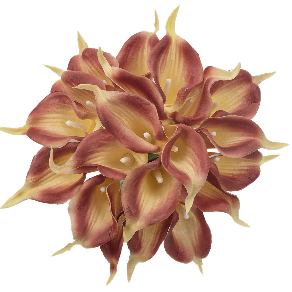 Artificial Calla Lily Bridal For Living Room Indoor Decoration Wedding Bouquet Head Real Touch Flower Bouquets