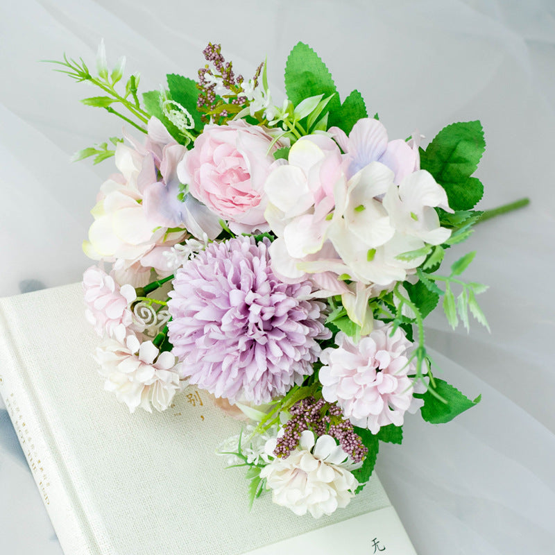 Artificial Silk Flowers Peony Bouquet Arrangement For Living Room Indoor Decoration And Wedding