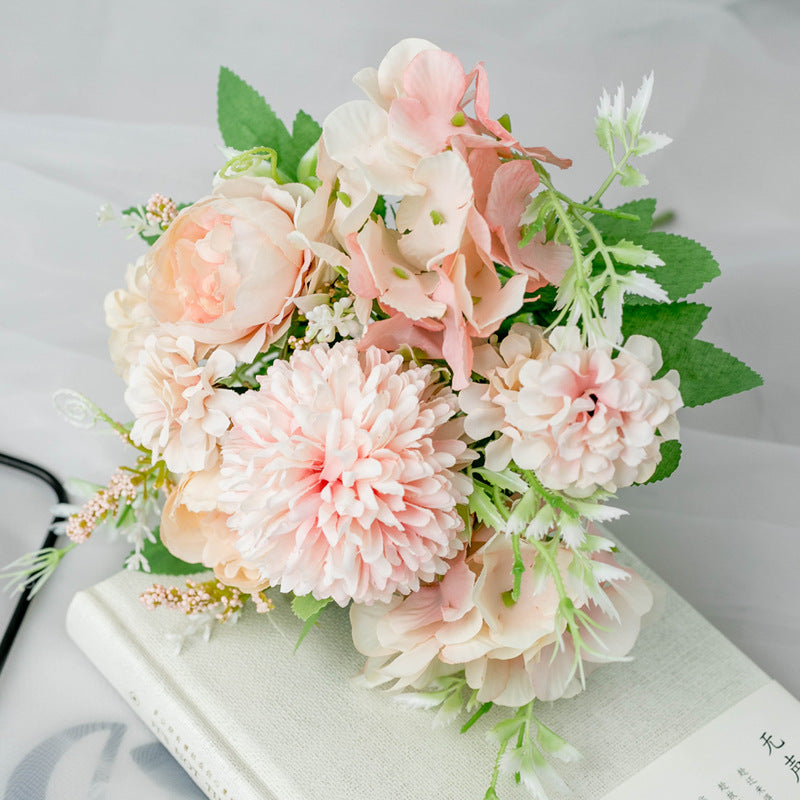 Artificial Silk Flowers Peony Bouquet Arrangement For Living Room Indoor Decoration And Wedding