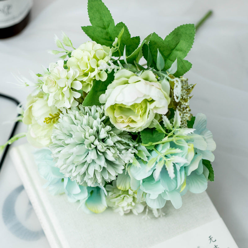 Artificial Silk Flowers Peony Bouquet Arrangement For Living Room Indoor Decoration And Wedding