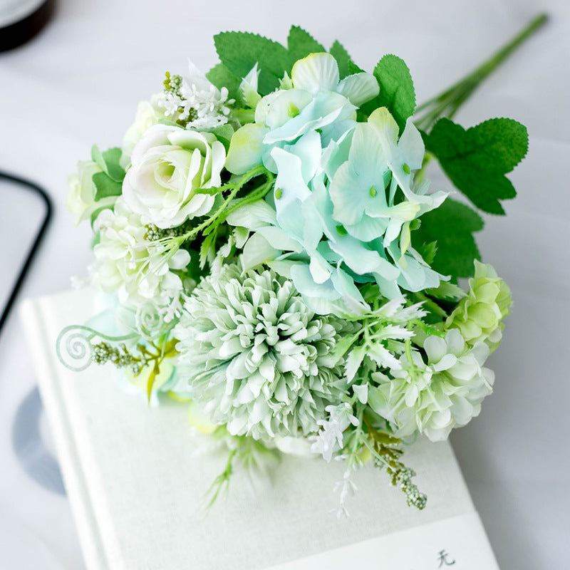 Artificial Silk Flowers Rose Bouquet Arrangement For Living Room Indoor Decoration And Wedding
