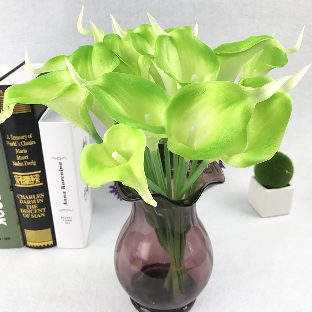 Artificial Calla Lily Bridal For Living Room Indoor Decoration Wedding Bouquet Head Real Touch Flower Bouquets