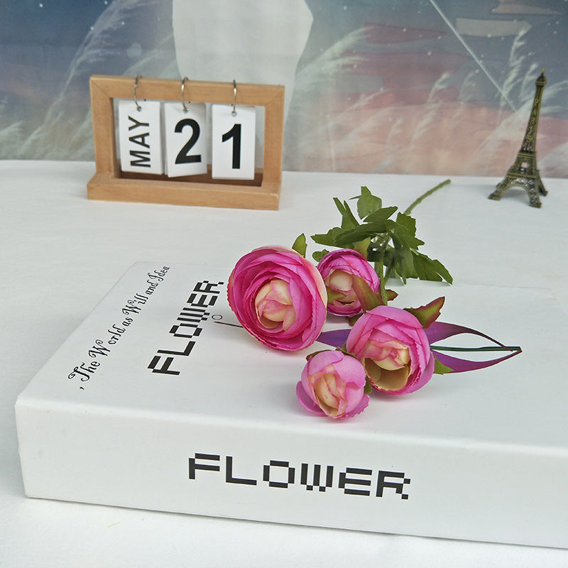 Artificial Spring Style 4 Heads Plum Flower For Living Room Indoor Decoration And Wedding