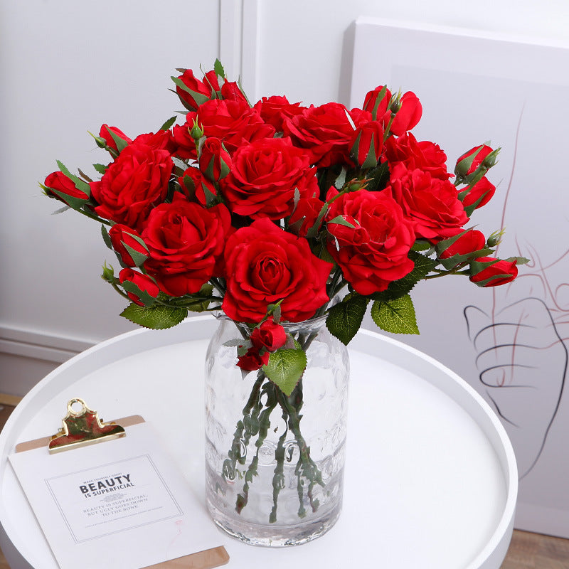 Artificial Rose For Living Room Indoor Decoration And Wedding