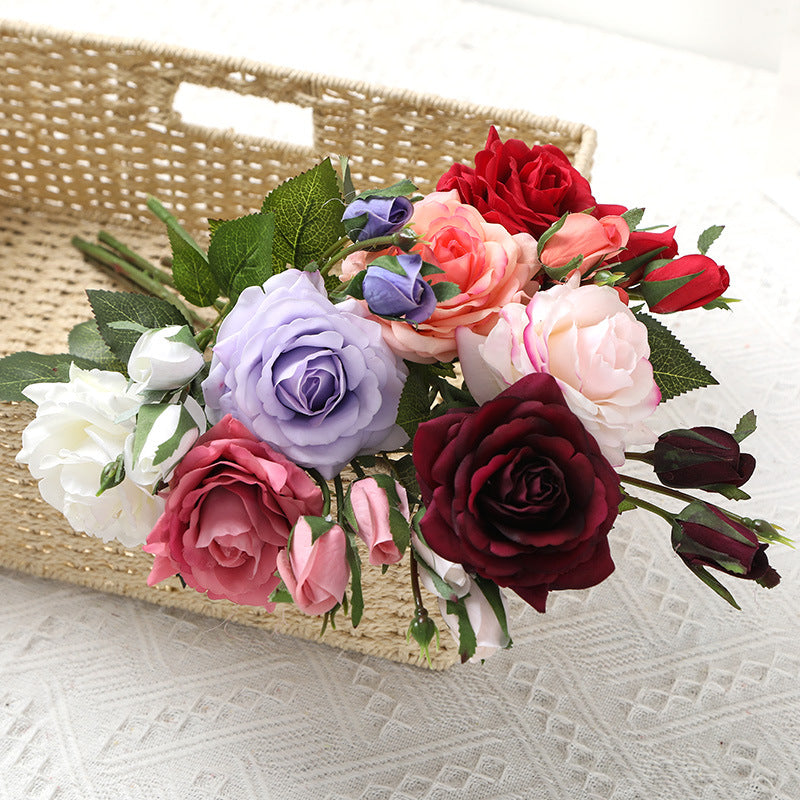 Artificial Rose For Living Room Indoor Decoration And Wedding