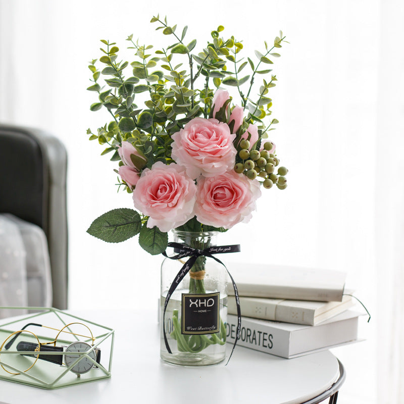 Rose Canvas Series - Artificial Silk Rose For Living Room And Indoor Decoration