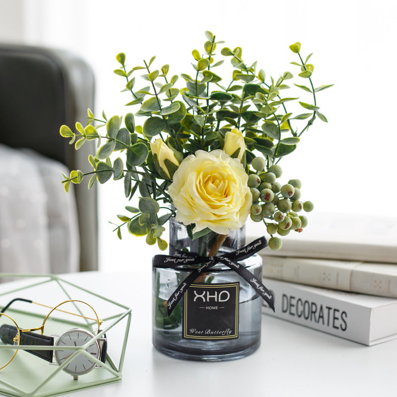 Rose Canvas Series - Artificial Silk Rose For Living Room And Indoor Decoration