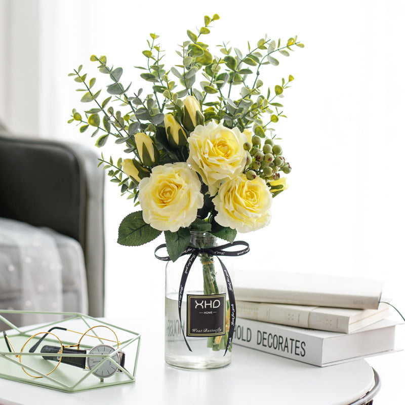 Rose Canvas Series - Artificial Silk Rose For Living Room And Indoor Decoration