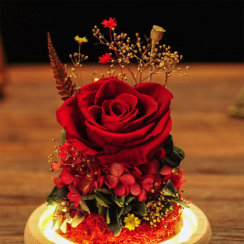 Preserved Rose in The Glass Dome For Any Occasion