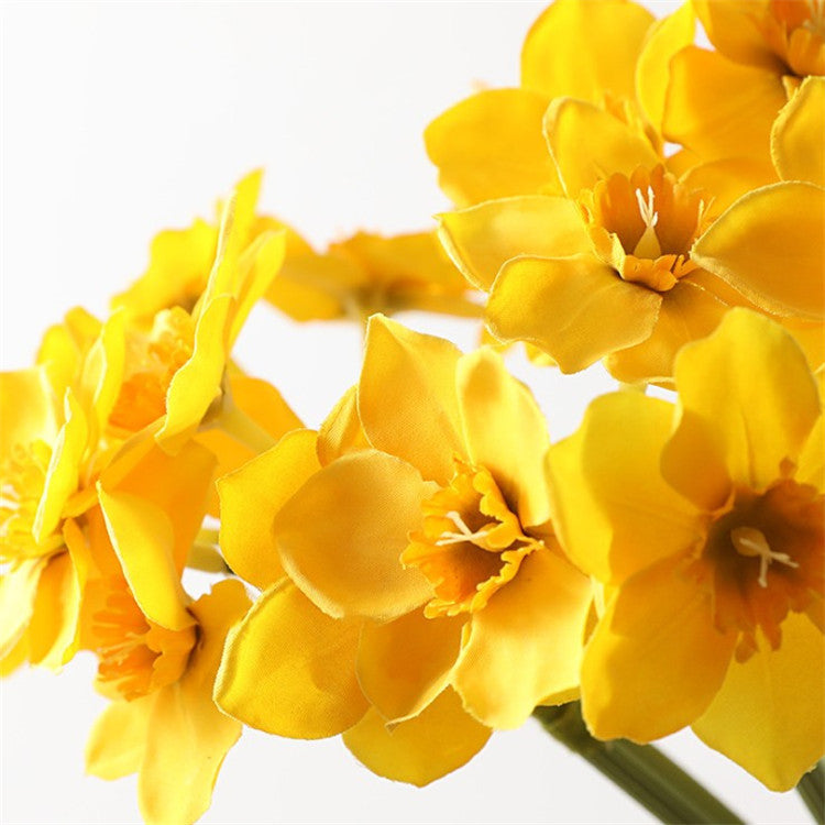 Artificial Daffodil For Living Room Indoor Decoration And Wedding