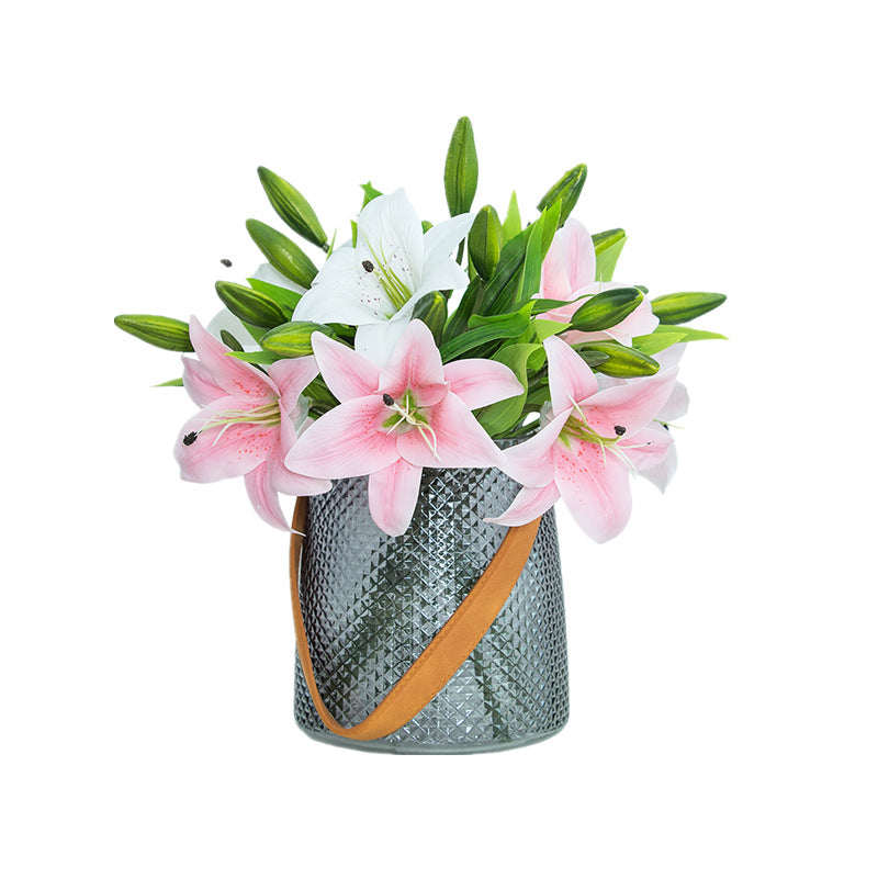 Artificial Lily For Living Room Indoor Decoration And Wedding