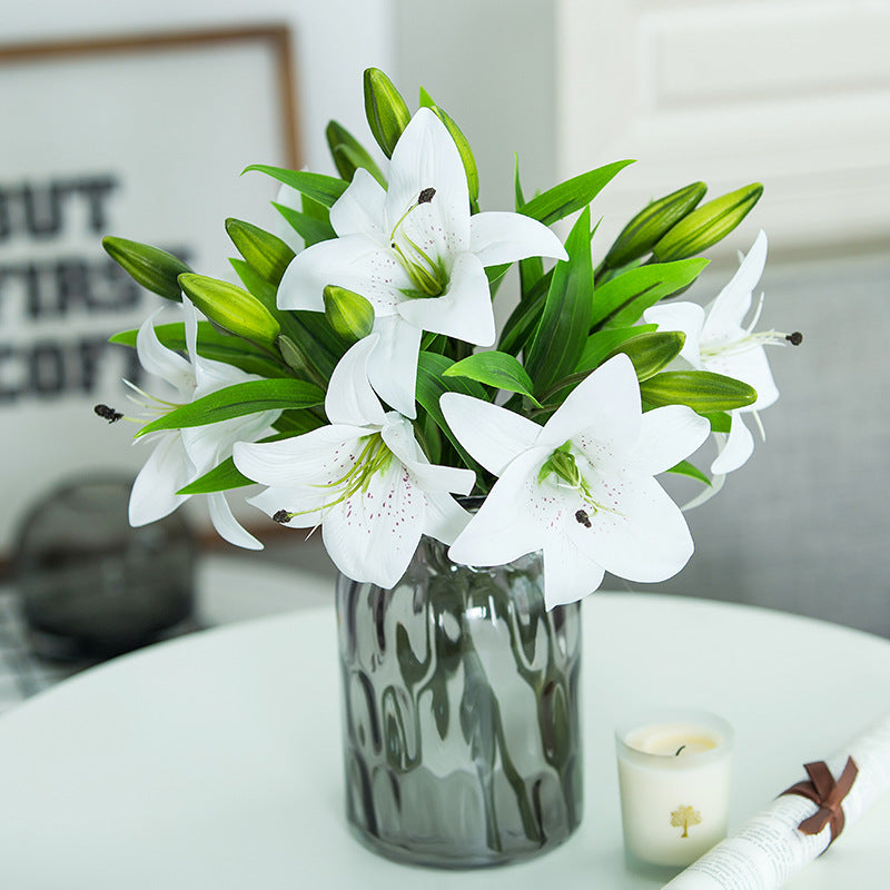 Artificial Lily For Living Room Indoor Decoration And Wedding