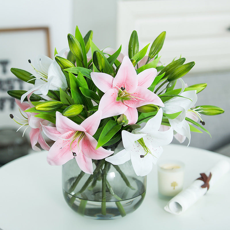 Artificial Lily For Living Room Indoor Decoration And Wedding
