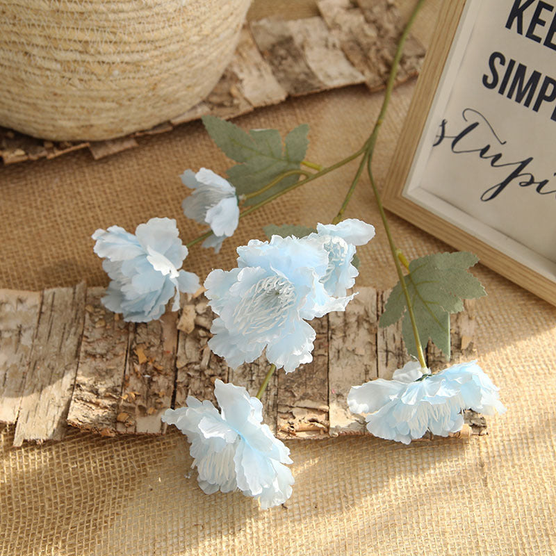 Artificial 6 Heads Peony For Living Room Indoor Decoration And Wedding