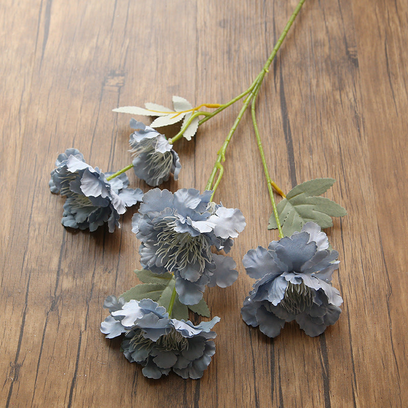 Artificial 6 Heads Peony For Living Room Indoor Decoration And Wedding