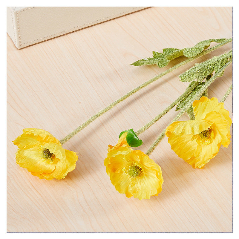 Artificial Poppy For Living Room Indoor Decoration And Wedding