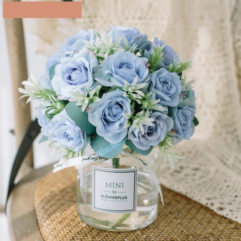 Circle Heart Series - Artificial Silk Flowers Bouquet Arrangement For Living Room And Indoor Decoration