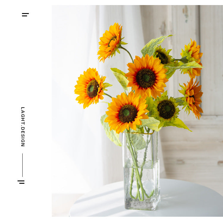Artificial Sunflower For Living Room Indoor Decoration