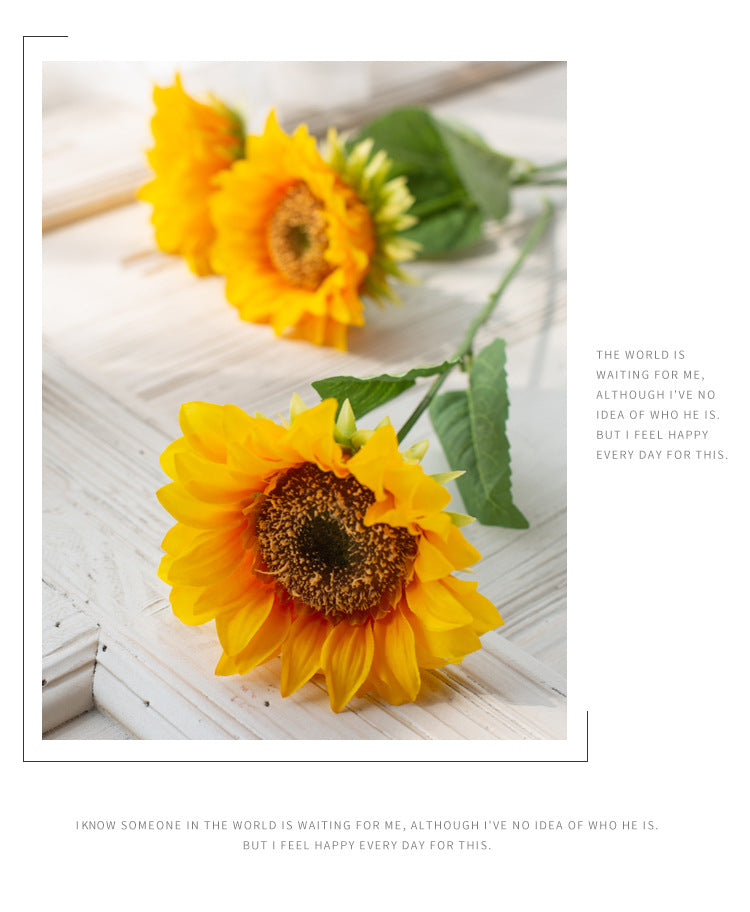 Artificial Sunflower For Living Room Indoor Decoration