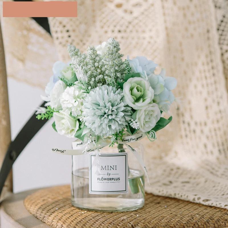 Circle Heart Series - Artificial Silk Flowers Bouquet Arrangement For Living Room And Indoor Decoration