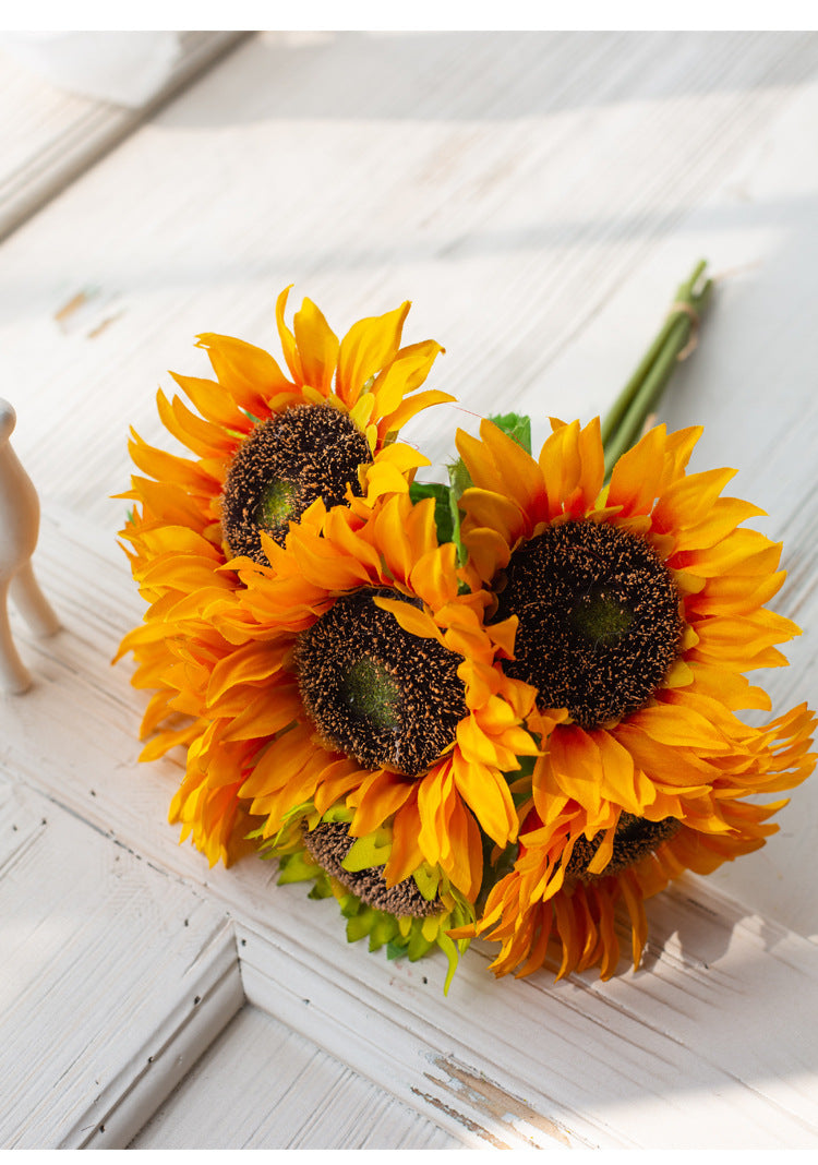 Artificial Sunflower For Living Room Indoor Decoration