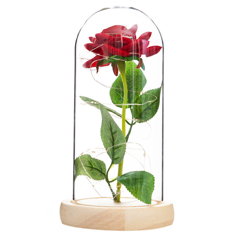 Forever Flower with Red Rose and Led Light