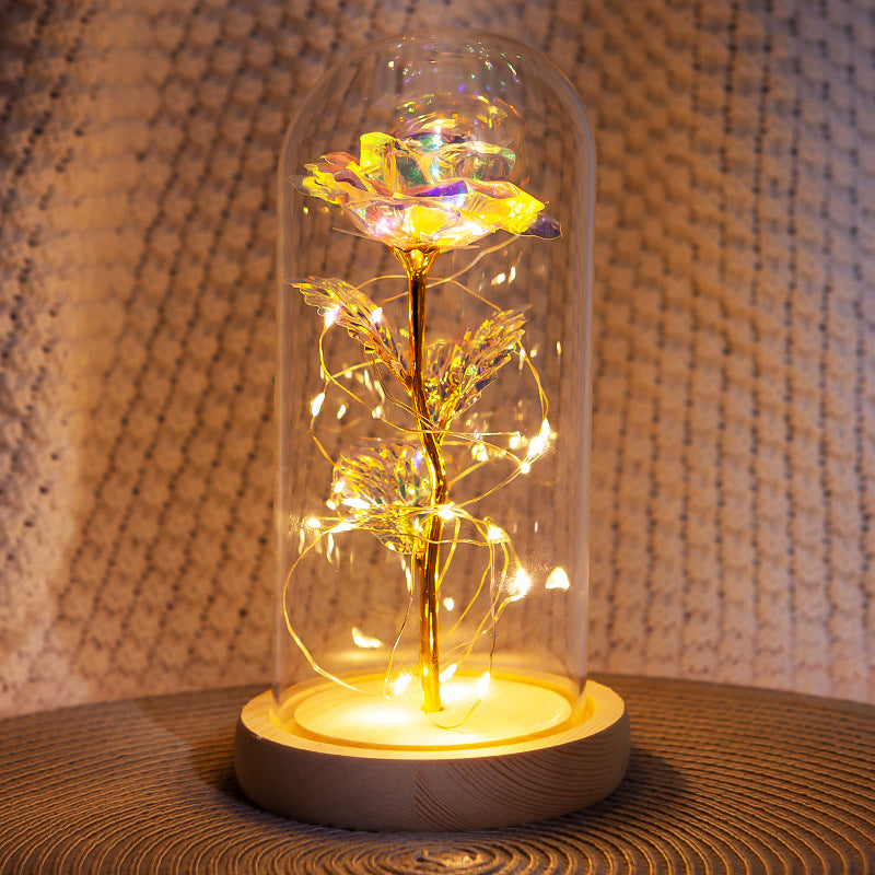 Forever Flower with 24K Gold Gilded Rose