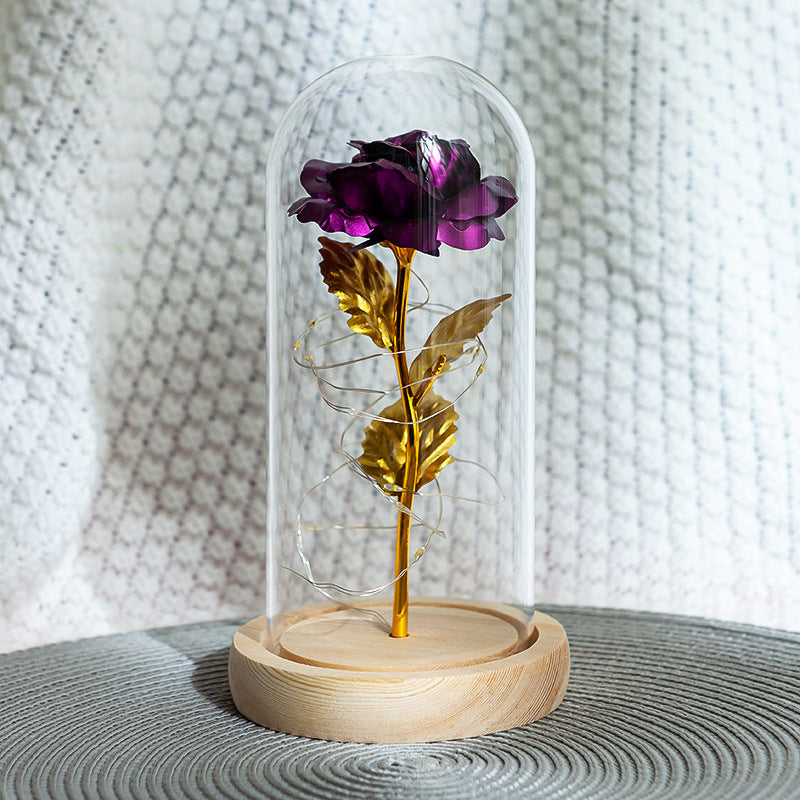 Forever Flower with 24K Gold Gilded Rose