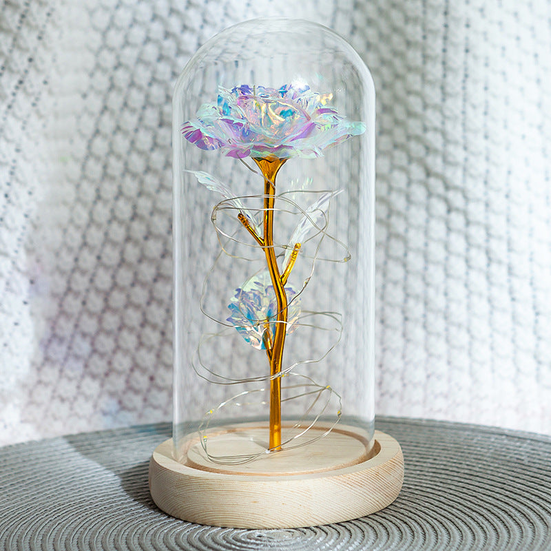 Forever Flower with 24K Gold Gilded Rose