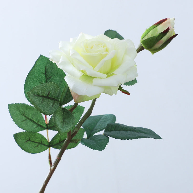 Artificial 2 Heads Rose For Living Room Indoor Decoration And Wedding