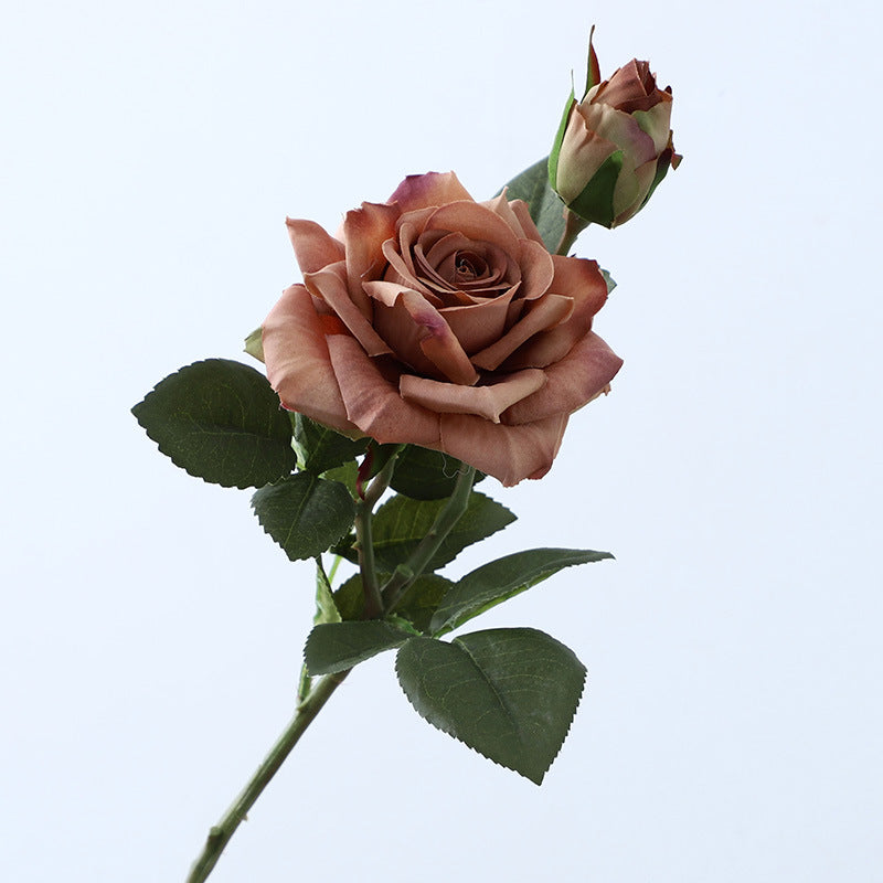 Artificial 2 Heads Rose For Living Room Indoor Decoration And Wedding