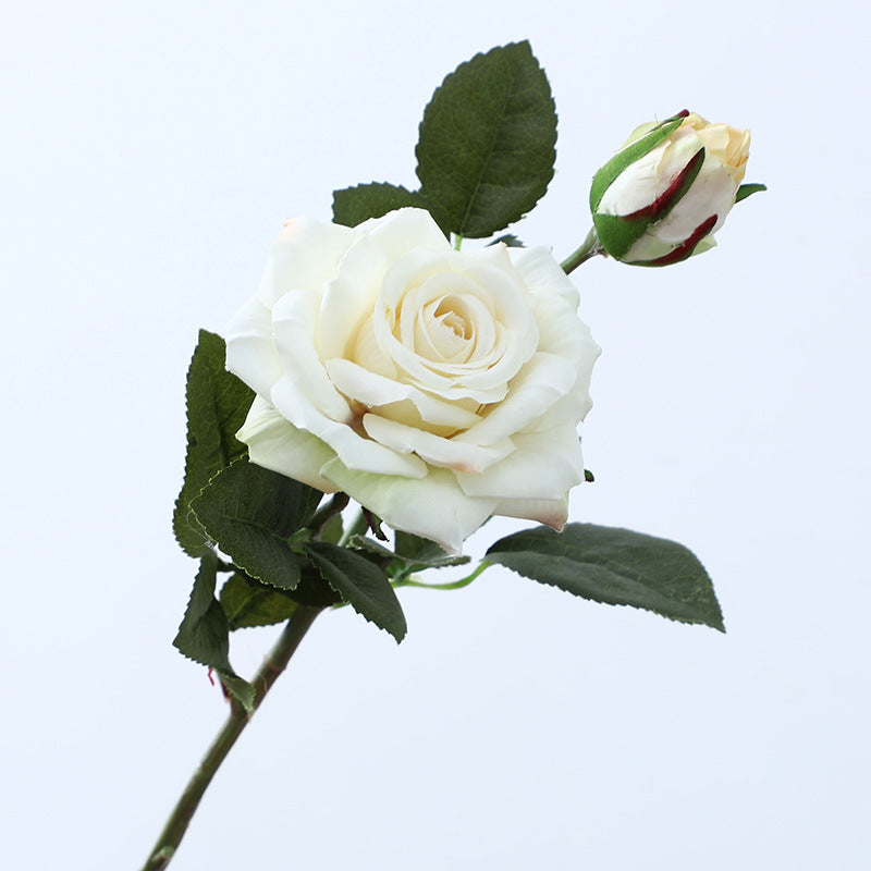 Artificial 2 Heads Rose For Living Room Indoor Decoration And Wedding