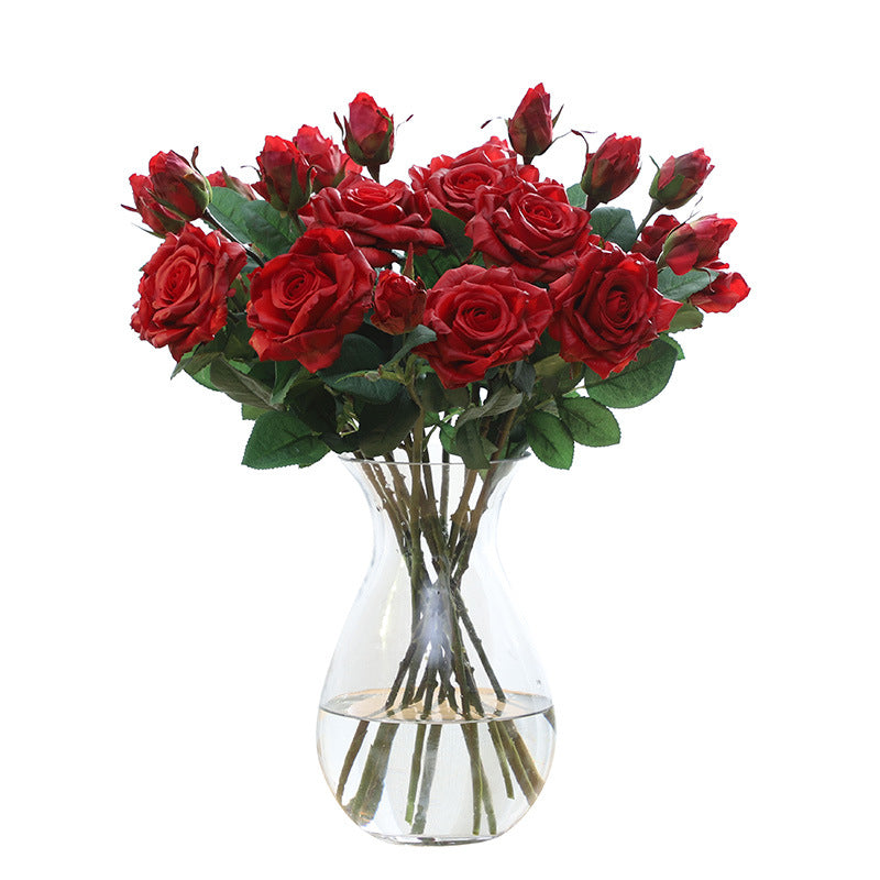 Artificial 2 Heads Rose For Living Room Indoor Decoration And Wedding